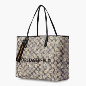 KARL LAGERFELD MONOGRAM FLORAL TOTE