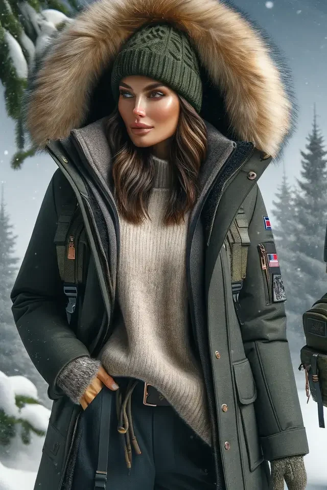 woman-dressed for winter in a city